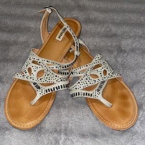 Strappy glitter and stud sandals!!